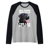 Funny Labrador Retriever The Lab Food Black Lab Mom Dad Raglan Baseball Tee