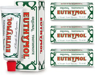 Euthymol Toothpaste Original 75ml - 3 Packs No Fluoride Toothpaste Anti-Plaque