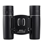 40x22 Compact Small Binoculars HD Powerful Binoculars Black Binoculars For B REZ