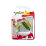 Pokémon PKW3639 Clip'n'Go Poké Ball – Geckarbor & Nid Ball Officiel Poké Ball avec Figurine de 5 cm