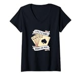 Womens Life Is A Game Spade Is Mine Funny Spades Card Game V-Neck T-Shirt