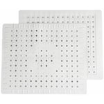 Serbia - blanc Lot de 2 tapis de protection pour évier de cuisine en caoutchouc antidérapant durable, facile à nettoyer et à couper soi-même.