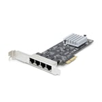 StarTech.com 4-Port 2.5Gbps NBASE-T PCIe Network Card Intel I225-V Quad-Port ...