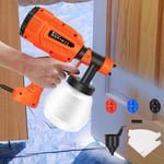 Electric Paint Sprayer Gun Handheld Walls Ceilings Indoor Outdoor Fence Decking