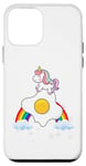 Coque pour iPhone 12 mini Œuf au plat licorne pour garçons, filles, femmes, enfants, adolescents, arc-en-ciel