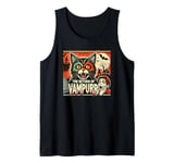 Funny Vampire Cat, Halloween, Love Cats with Attitude Tank Top