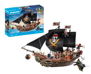 PLAYMOBIL 71530 Pirates: Large Pirate Ship, thrilling sea battle and secret treasure hunt on the high seas, including cannons, projectiles, and anchor, detailed play sets suitable for children ages 4+