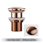 Bouchon de vidange pour évier de salle de bain",bouchon de vidange,Siphon de déchets,robinet de lavabo,accessoire,tuyau de lavabo,noir,or,"Rose - Type Rose gold #B