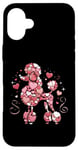 iPhone 16 Plus Love Heart Pattern Valentines Day Poodle Love Case