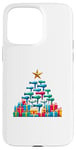 Coque pour iPhone 15 Pro Max Christmas Tree Sèche-cheveux Coiffure Coiffeur Coiffeuse