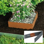 Bellissa Bordure de la Pelouse Square Corten 50x50cm H13cm Parterre Enceinte Lit