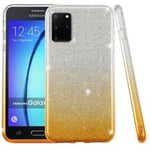 Mobilskal Samsung Galaxy S20+ (S20 Plus) Glitter Guld/Silver