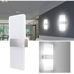 Einfeben - 2X Applique murale led Éclairage mural extérieur Éclairage mural intérieur Applique murale à effet Lampe de couloir Blanc 12W