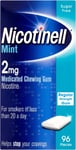 Nicotine Gum, Quit Smoking Aid, Mint Flavour, 2 mg, 96 Pieces