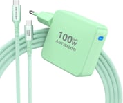 100W USB C Chargeur GAN Ordinateur Portable Type C pour MacBook Pro 16 15 14 Zoll, MacBook Air, iPad Pro, Galaxy S24 S23, Dell XPS, HP, Lenovo Thinkpad Yoga, Tablet