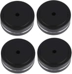 Lot de 4 pieds d'isolation pour enceintes - 40 x 15 mm - Cônes en alliage d'aluminium - Absorbe les chocs - Pour amplificateur de haut-parleur audio (noir)