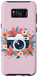 Coque pour Galaxy S8+ Appareil photo floral mignon photographe amateur de photographie