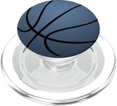 Ballon de basket noir sur bleu foncé pour garçons et filles PopSockets PopGrip pour MagSafe