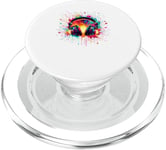 Splash Art Casque Musique Chant Chanteur Chanson PopSockets PopGrip pour MagSafe