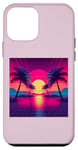 iPhone 12 mini Retro 80s Vaporwave Aesthetic Palm Trees Sunset 90s Vintage Case