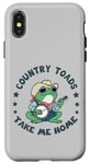 Coque pour iPhone X/XS Cool Cowboy Toad jouant de la musique, Country "Toads", Take Me Home