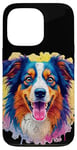 Coque pour iPhone 13 Pro Berger australien Femmes Hommes Enfants Chien Aussie Art Portrait