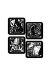 The Slayer, The Werewolf, The Undead & The Vampyre Coaster (Pack of 4)