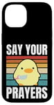 iPhone 14 Say Your Prayers - Funny Duck With Knife Meme Case