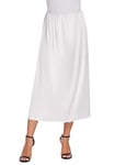 Avidlove Jupon Long sous Robe Jupe Taille Elastique Petticoat Underskirt Blanc S