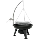 Bbq-toro - Gril pivotant gril à charbon de bois ø 64 cm pivotant avec grille