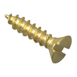 ForgePack Wood Screws - Solid Brass | 1/2" x 4 | Solid Brass | Pack 60