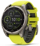 Garmin Fenix 8 47mm Sapphire Solar Titanium with Yellow band 010-02906-21