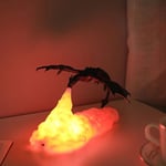 Lampe Dragon de Feu, Veilleuse led Imprimée en 3D, Lumière de Lune, Cadeau pour Chambre de Garçons et Filles, Chambre d'Enfant, avec usb Rechargeable