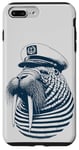 Coque pour iPhone 7 Plus/8 Plus Capitaine d Morse, Skipper, Capitaine d Bateau drôle d Morse