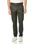 Dickies Men's Skinny Straight Double Knee Work Trousers, Olive Green V1, 30W x 32L