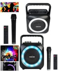 ENCEINTE SONO PORTABLE PRO PARTY KARAOKE BLUETOOTH 35W USB SD RADIO FM + MICRO MAIN SANS FIL + TELECOMMANDE