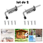 2 Pièces Loquet Ressort Robuste Inox, 10 X 128mm Boulons à Ressort en Acier Inoxydable, Barrel Bolt pour Porte de Garage/de Jardin, Placard