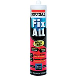 Mastic colle Fix All High Tack blanc cartouche 290ml - SOUDAL - 100268