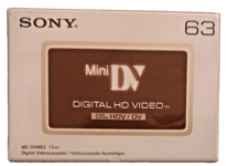 Cassette k7  MiniDV HD 63 Minutes SONY  Mini DV sous blister