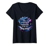 Womens Astronomy Infinite Dreams Stargazers Inspirational Top V-Neck T-Shirt