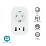 SmartLife Smart Plug | Wi-Fi | IP21 | Strömmätare | 3680 W | Type F