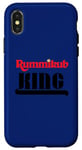 Coque pour iPhone X/XS Logo Rummikub King avec encre noire Royal Crown