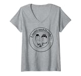 Womens Laurel & Hardy Cartoon Comic Sketch Logo V-Neck T-Shirt