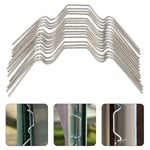 50 Pcs Garden W Type Clip Greenhouse Glass Fixing Nail Wire Clamp