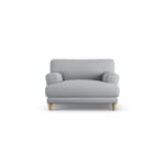 Habitat Askem Fabric Cuddle Chair - Grey Ash Leg