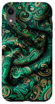 Coque pour iPhone XR Vert Abstrait Paisley Sport Polo Motif