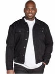 D555 Duke London Western Style Trucker Denim Jacket, Black/Black, Size 3Xl, Men