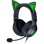 Razer Kraken Kitty V2 - Wired RGB Headset with Kitty Ears (Stream Reactive Lighting, HyperClear Cardioid Mic, TriForce 40 mm Drivers, 7.1 Surround Sound) Black