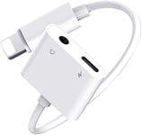 Adaptateur Iphone Jack Adaptateur Lightning Jack(Certifié Mfi)2 En 1 Adaptateur Écouteur Iphone Adaptateur Prise Cable Jack Iphone 3,5 Mm Adaptateur Casque Pour Iphone 14/13/12/11/Xs Max/Xr/X/8/7