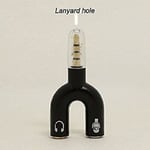 3.5mm Jack Plug Stereo Audio to Mic & Headset Splitter Adapter For ps4, wii, pc,